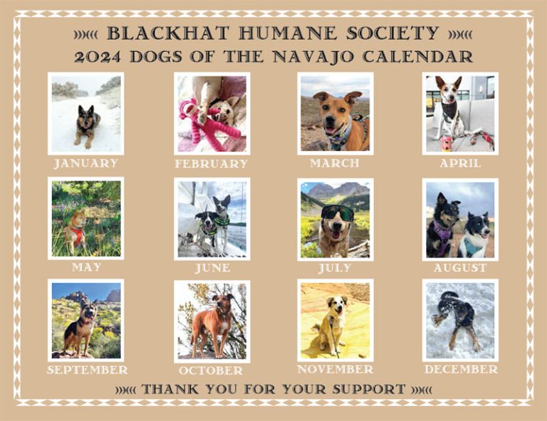 2024 Dogs of the Navajo Calendar Blackhat Humane Society